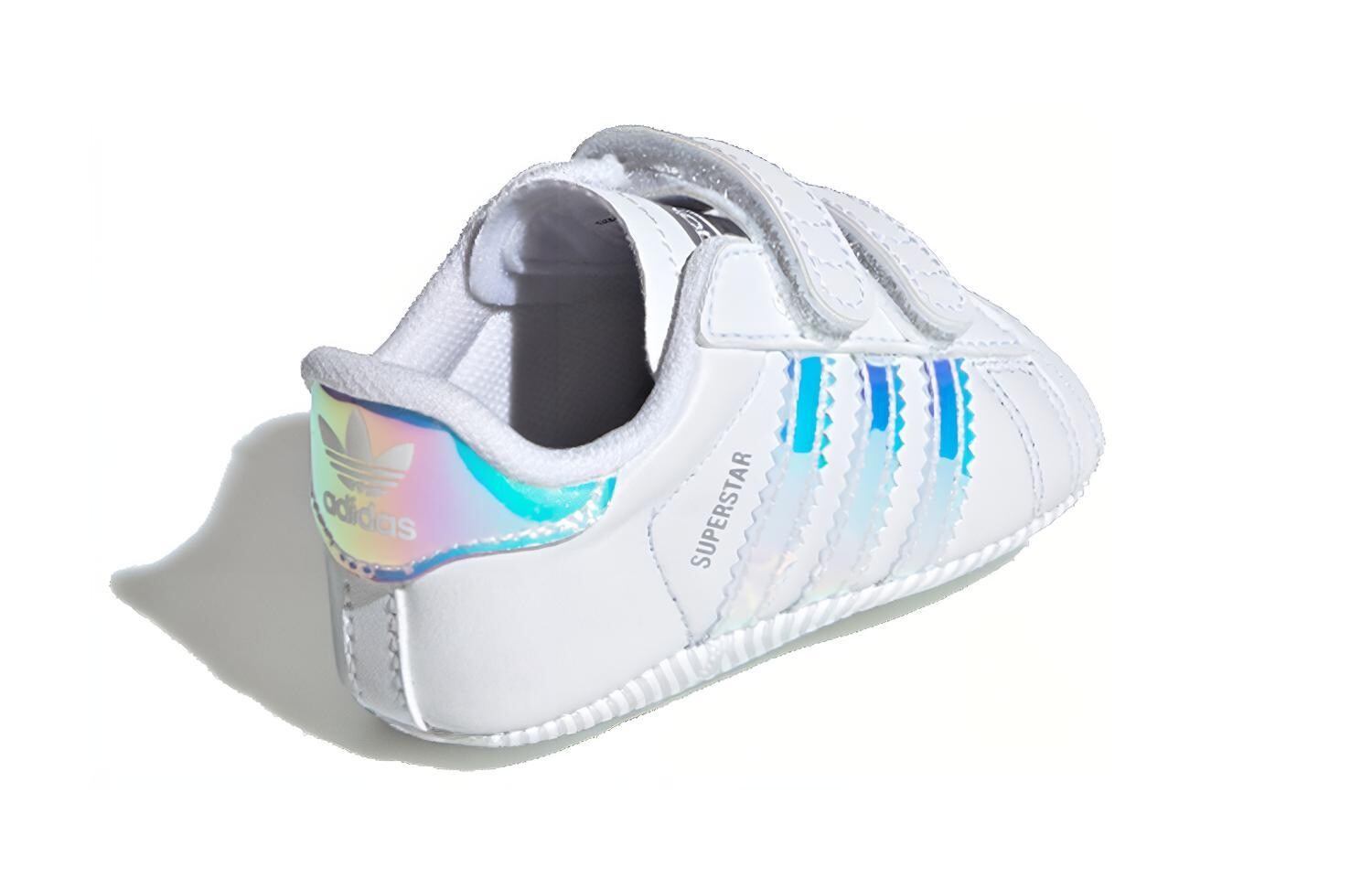 Кеды Adidas Superstar Cloud White Core Black I на липучке, белый — фото 3