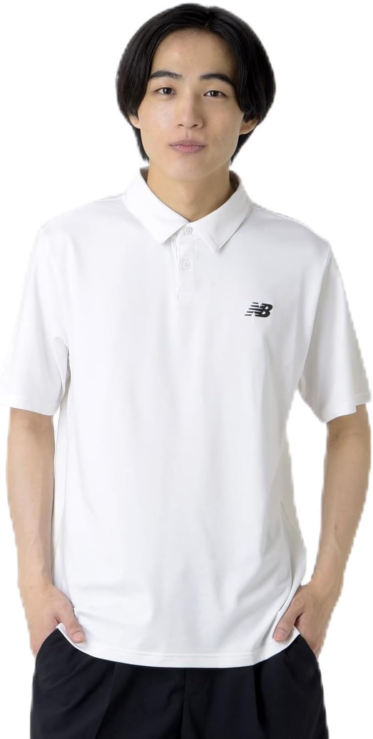 

Футболка-поло New Balance Sport Essentials Performance (MT41401) с коротким рукавом, быстросохнущая, дышащая, мужская, белый