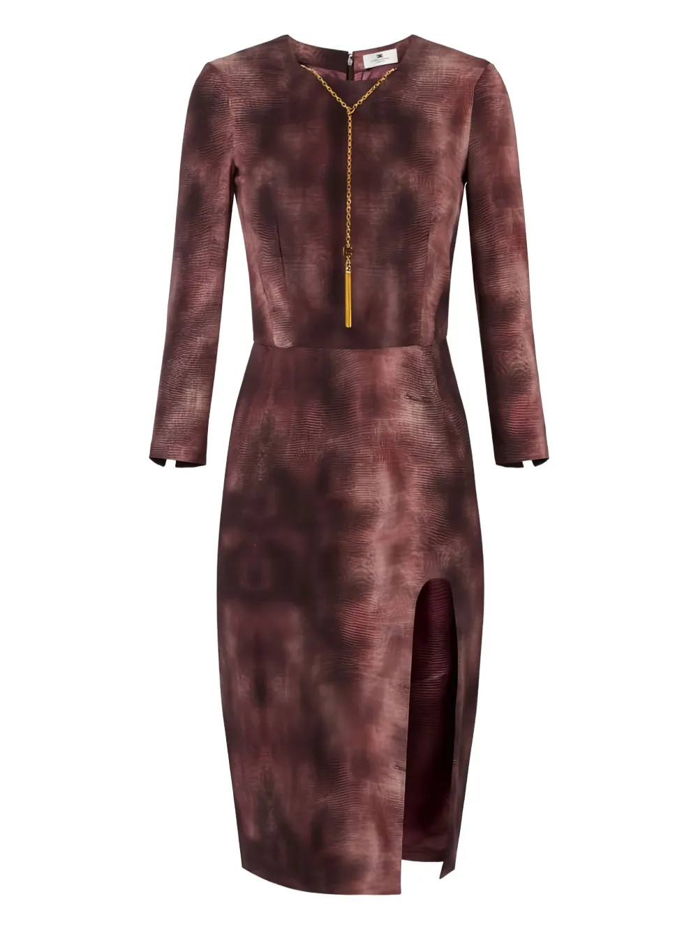 

Миди-платье с принтом питона Elisabetta Franchi, фиолетовый