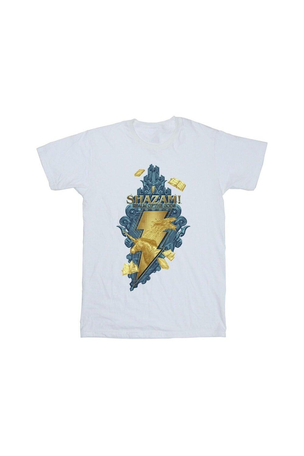 

Хлопковая футболка Shazam Fury Of The Gods Golden Animal Bolt DC Comics, белый
