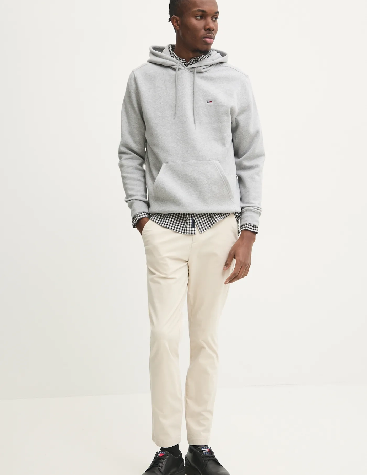 

Хлопковая рубашка Tommy Jeans, черный