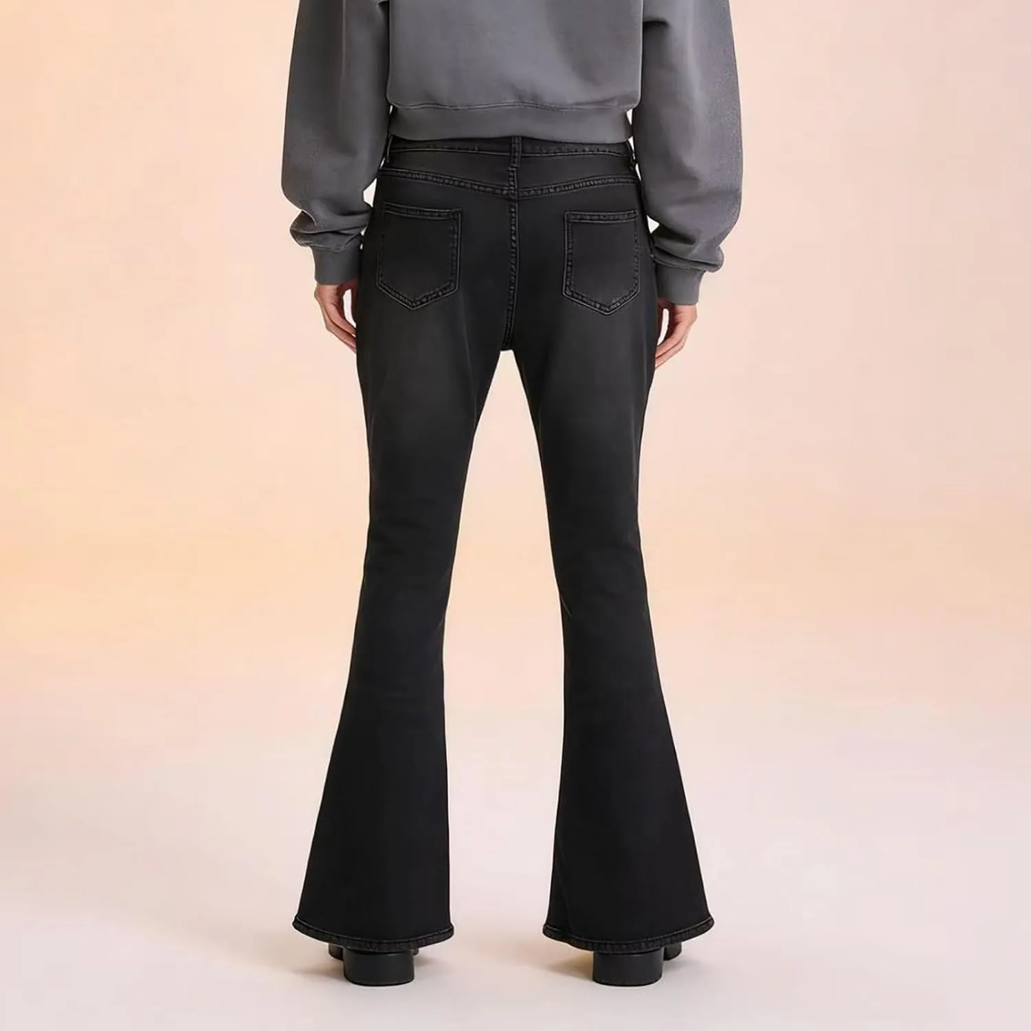 Джинсы для женщин High Waisted Bootcut с эффектом стройнящего стрейча — фото 3