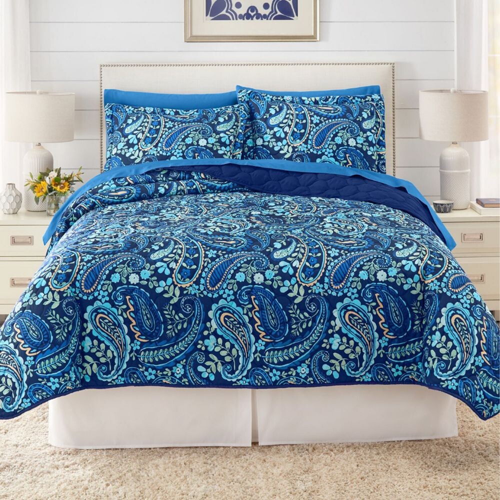 

Двустороннее одеяло Brylanehome Bh Studio BH Studio, цвет Navy Paisley