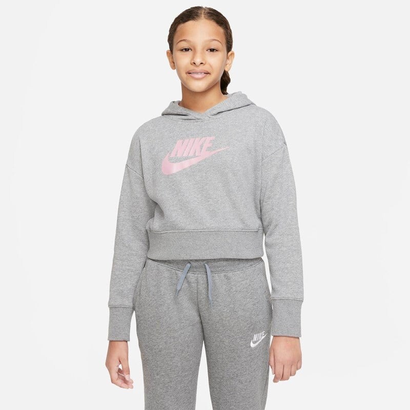 

Детский укороченный спортивный свитшот Nike, серый