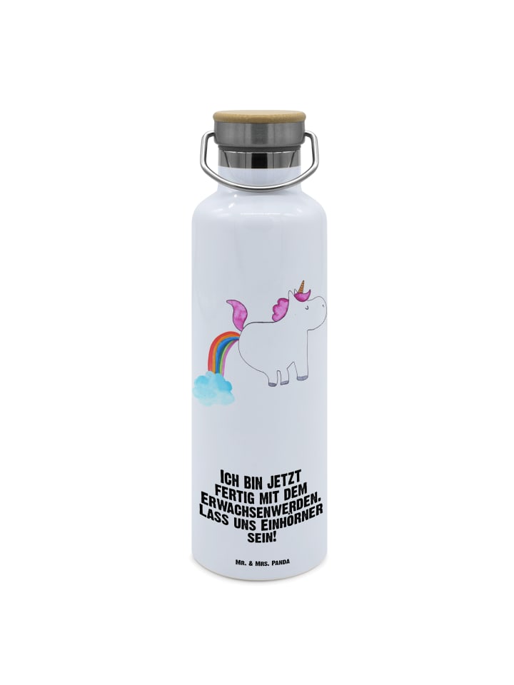 

Mr. & Mrs. Panda Бутылка для напитков с изображением единорога, пукающего, и надписью белого цвета