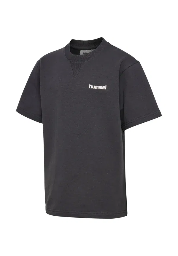 Футболка Hummel Hmljr light sweat t-shirt s/s basic t-shirt, цвет черное дерево — фото 4