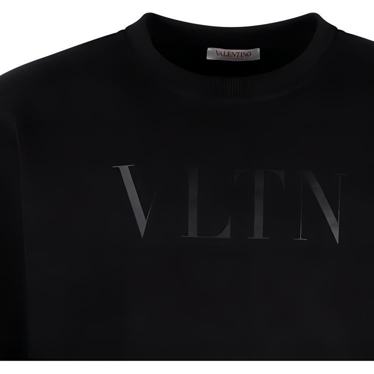 

Футболка с принтом логотипа Vltn Valentino, черная