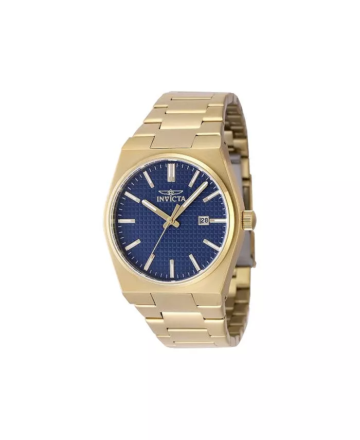 

Мужские часы 48396 Speedway Quartz 3 Hand с синим циферблатом Invicta, золотой