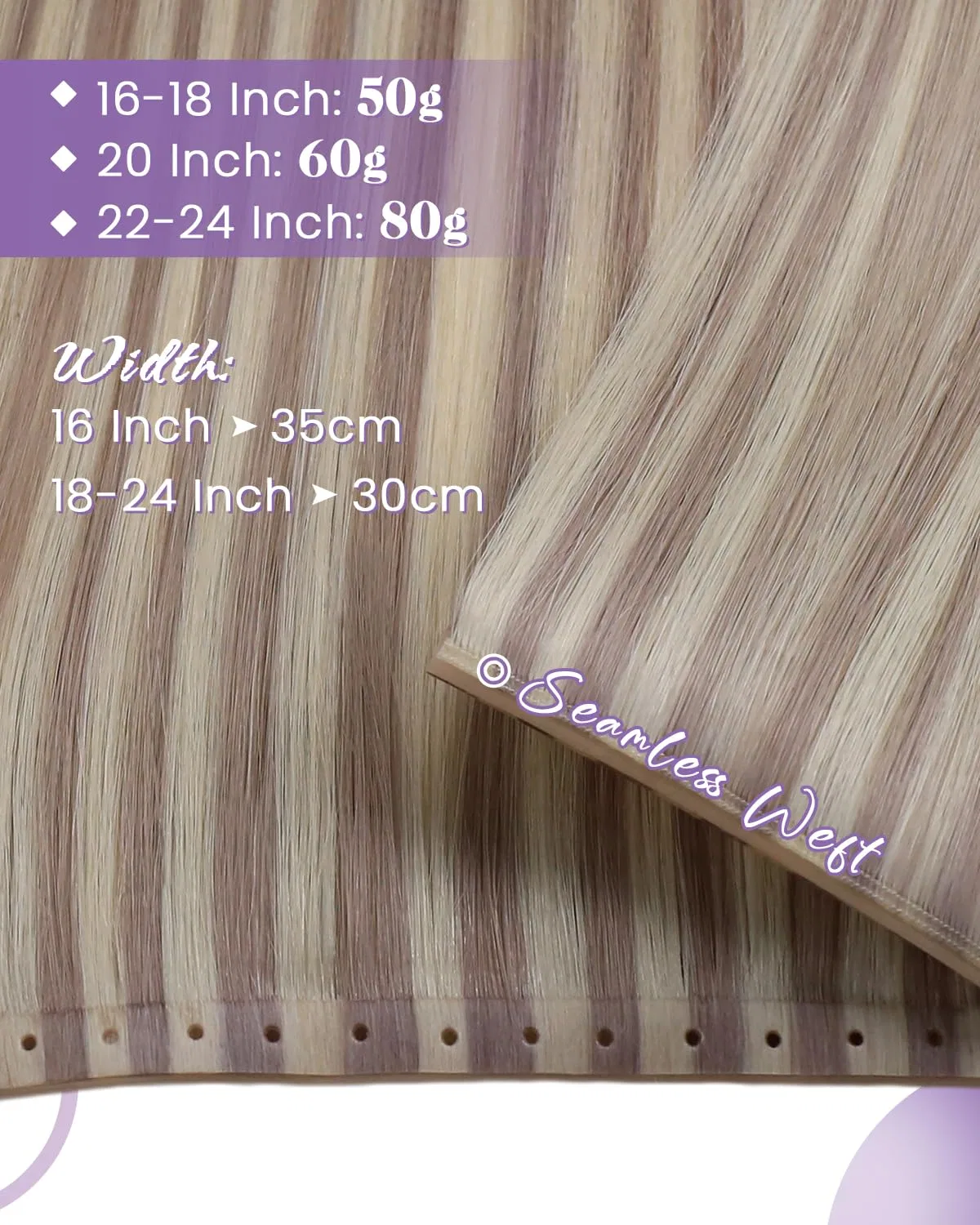 Наращивание волос LaaVoo Butterfly Weft Extensions 40 см 50 г Laavoo — фото 4