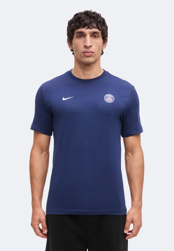 Футболка Nike Performance Paris Saint Germain Crest Essential Tee Club Wear, темно-синяя