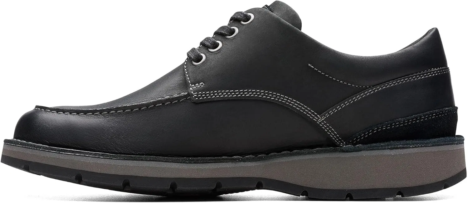 Мужские низкие оксфордские туфли Clarks Gravelle, Black Leather — фото 3
