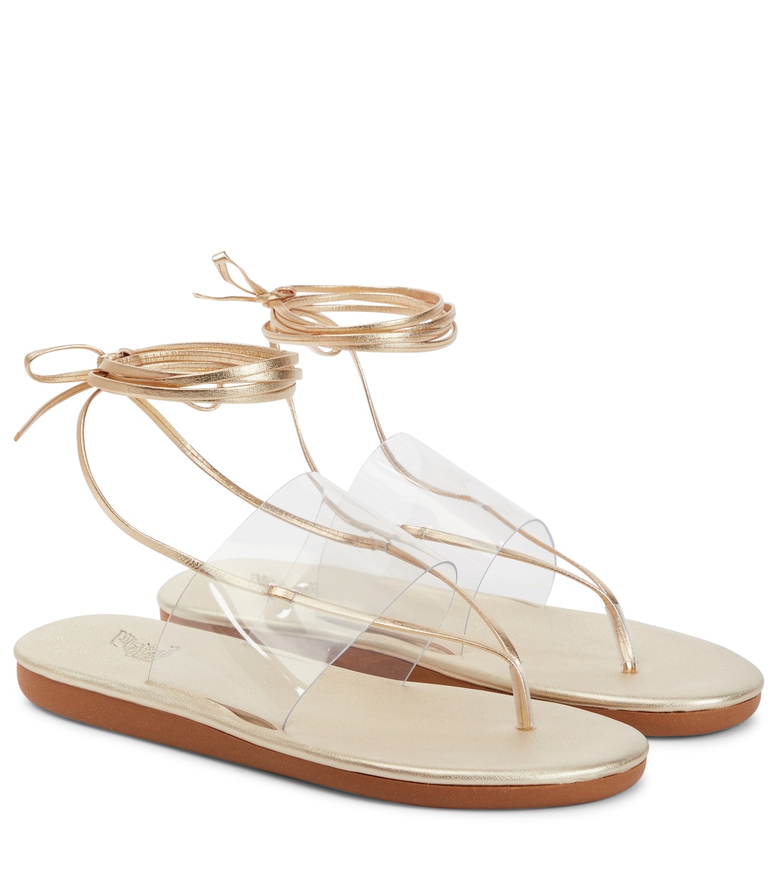 Сандалии из кожи и ПВХ Eygenia Ancient Greek Sandals, Platinum
