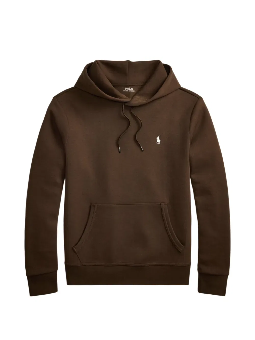 Худи двойной вязки с капюшоном и завязками Polo Ralph Lauren, коричневый