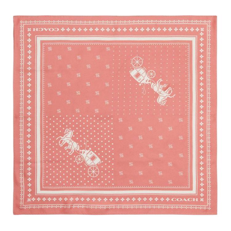 

COACH Шелковый шарф унисекс красный, Red