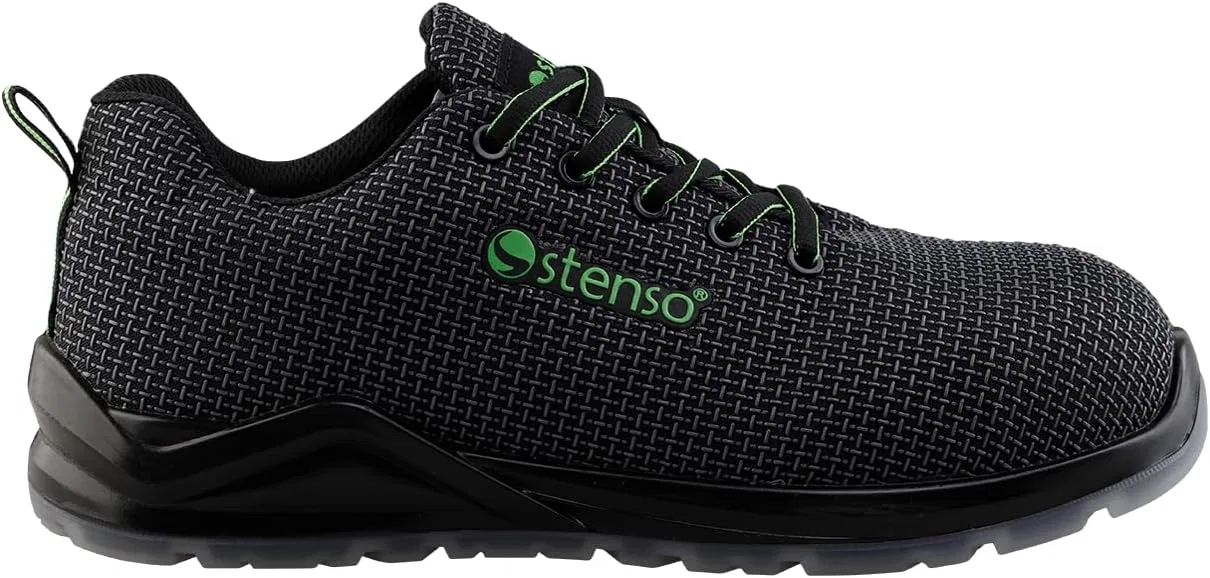 Stenso Рабочие ботинки Ace Black S3 MF SR, мужские защитные ботинки, мужские рабочие ботинки, женские рабочие ботинки, дышащие, съемная полиуретановая стелька, нескользящая подошва, легкие и гибкие, защита 200 Дж — фото 3