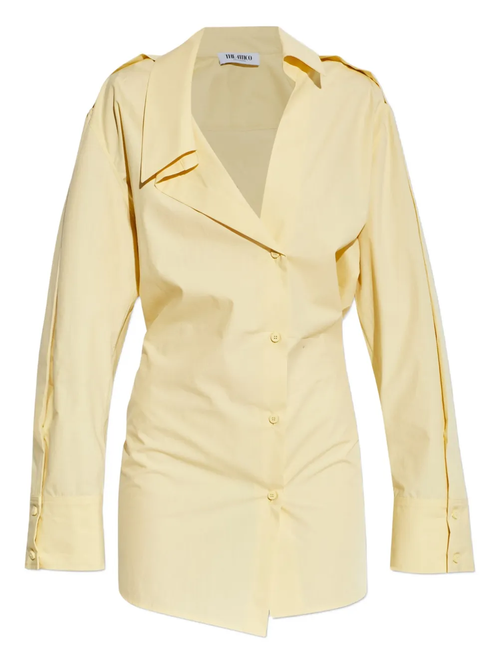 

Платье мини с воротником на пуговицах The Attico, желтый