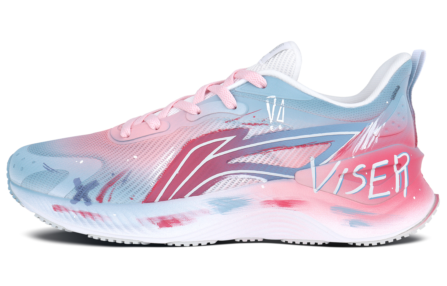 

LINING Лининг Амортизирующие Противоскользящие Износостойкие Низкие Повседневные Беговые Кроссовки Мужские Розовый Синий Синий Розовый, цвет Pink Blue Blue Pink