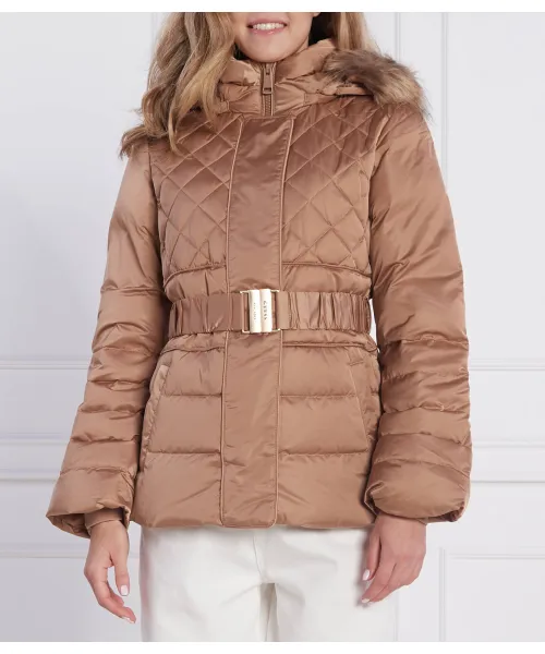 

Пуховик Лори Regular fit Guess Jeans, коричневый