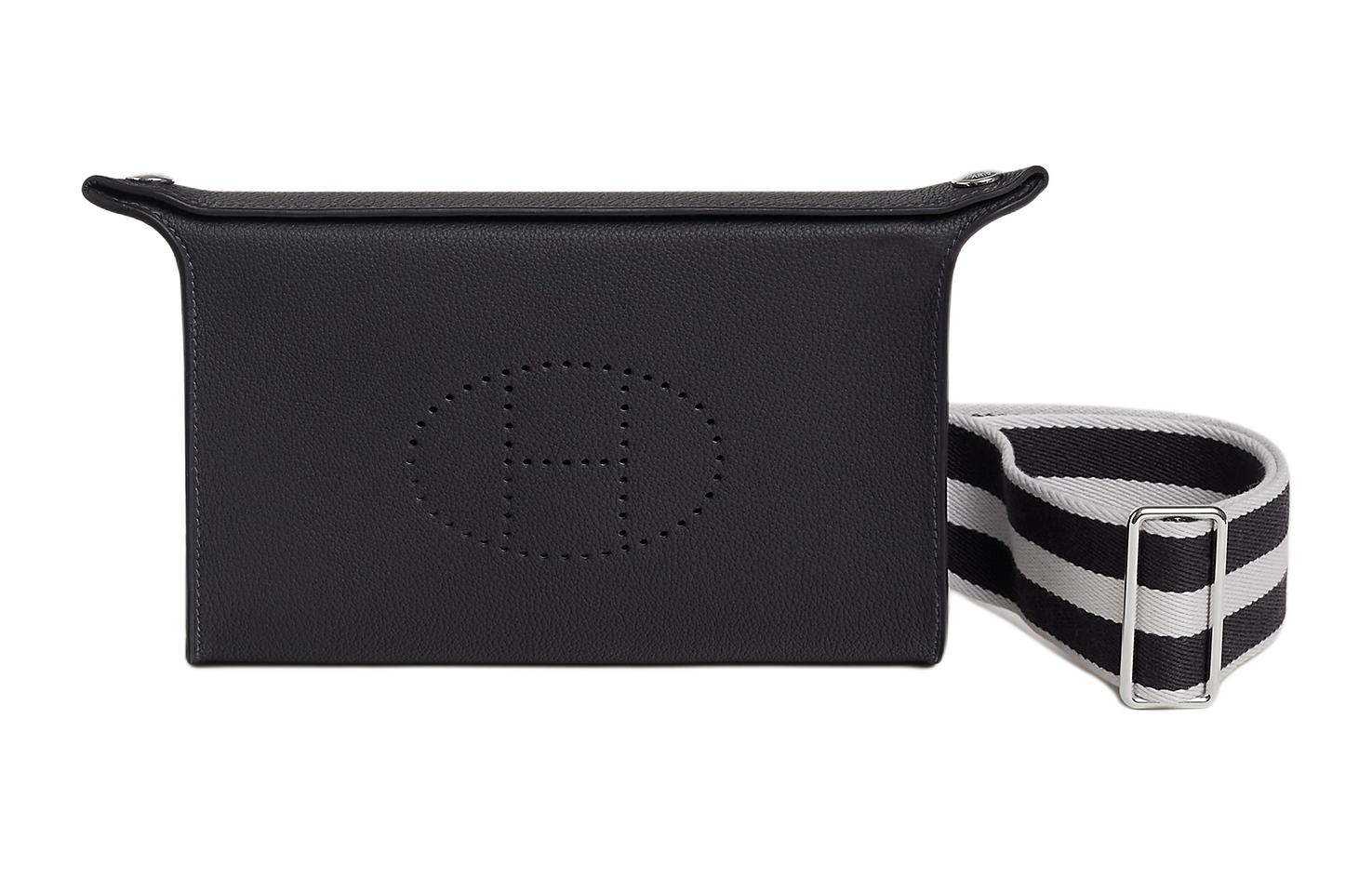 

Видепочес Того Телячья Кожа Пластина Сумка Поясная Сумка Плечевая Сумка Кроссбоди Мужская 3Y Кабан Темно-Синий и Светло-Серый HERMES