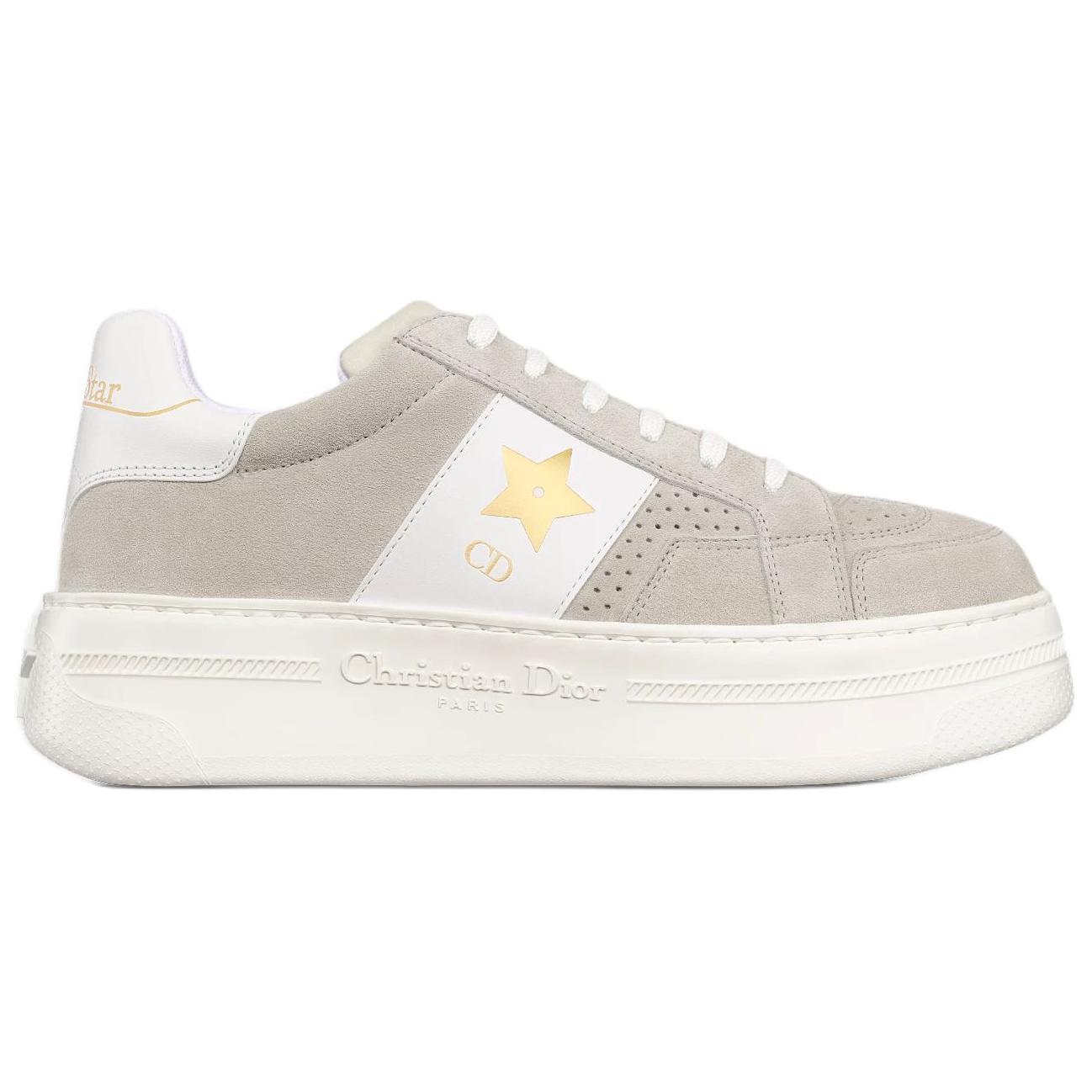 Star Platform Shoes Low-Top Skateboard Shoes Women's Light Beige DIOR — фото 2