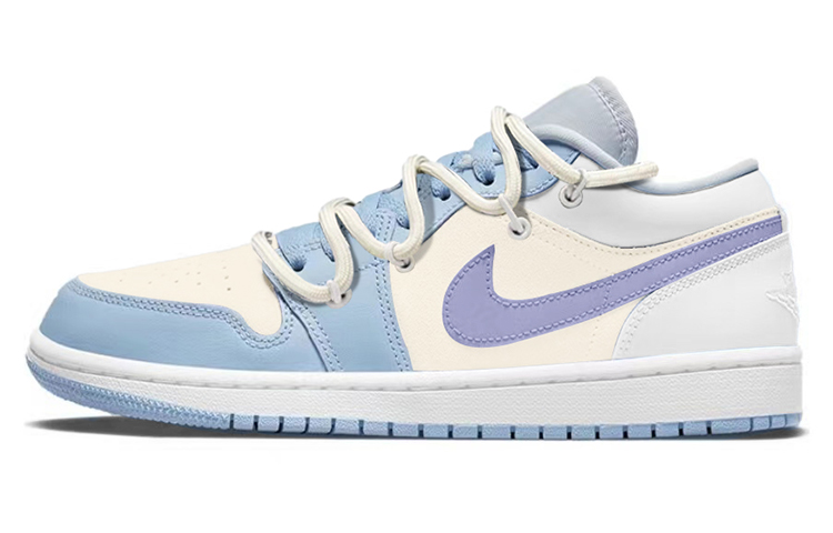 

Кроссовки Air Jordan 1 Vintage Basketball Shoes Women's Low-Top White, Синий, Кроссовки Air Jordan 1 Vintage Basketball Shoes Women's Low-Top White