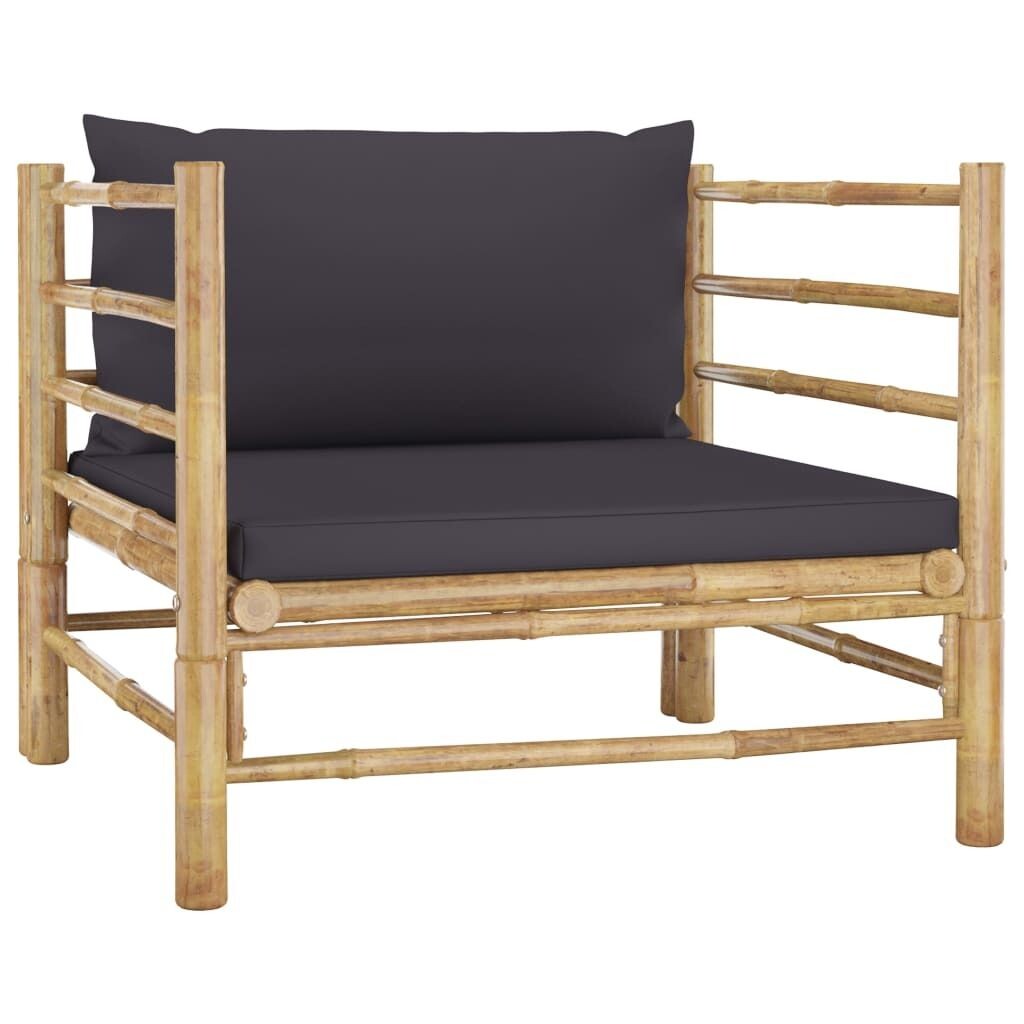 

Садовый диван с темно-серыми бамбуковыми подушками DKD HOME DECOR