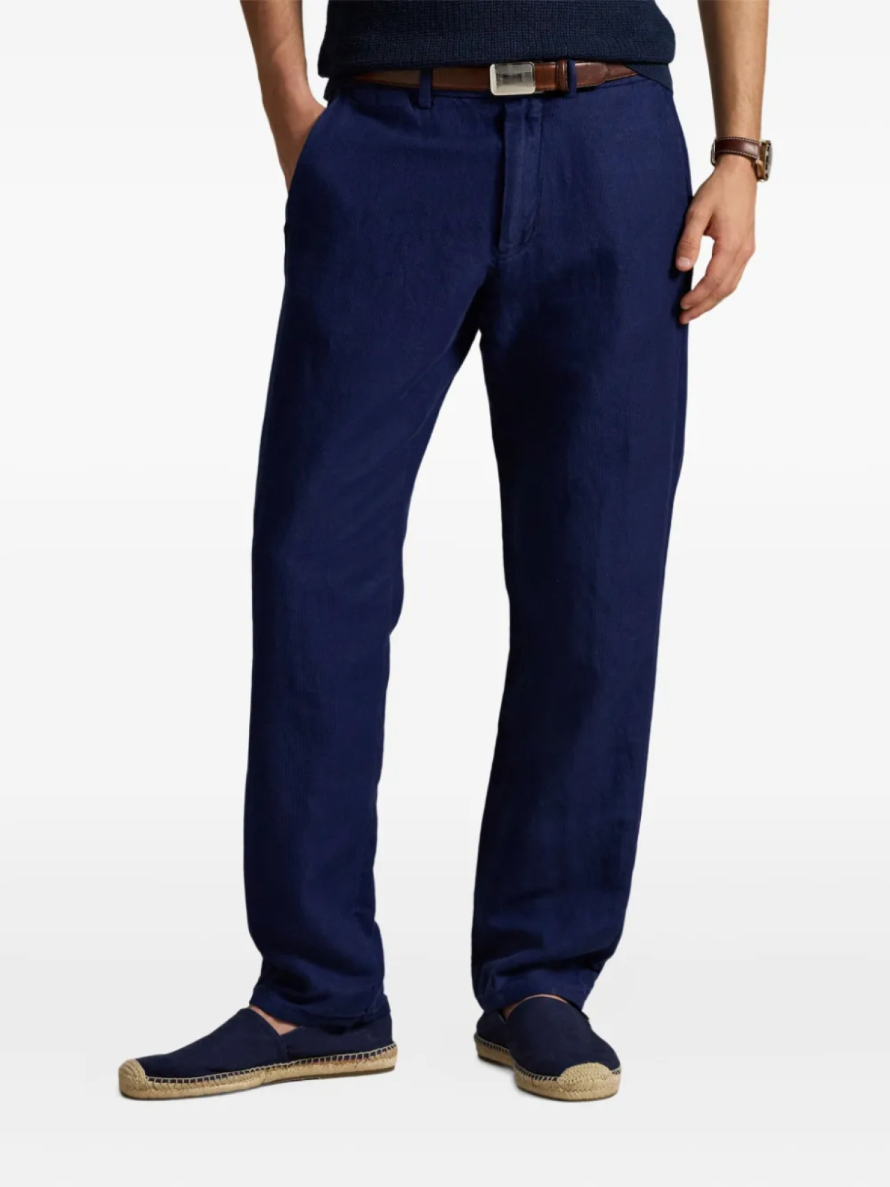 Темно-синие свободные брюки Polo Ralph Lauren, синий — фото 3