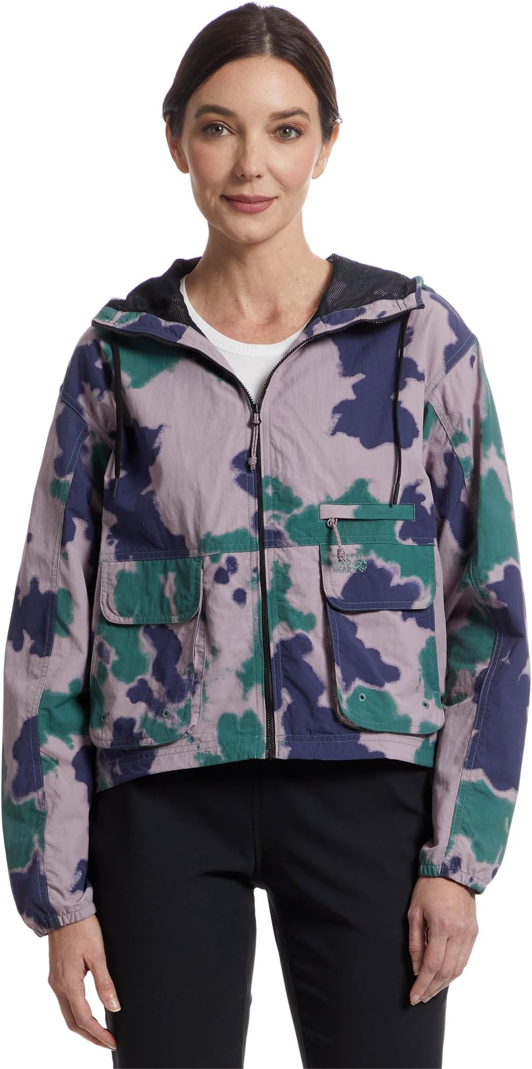 

Толстовка Mountain Hardwear Stryder Full Zip, цвет Blue Pine Blissed Dye Print