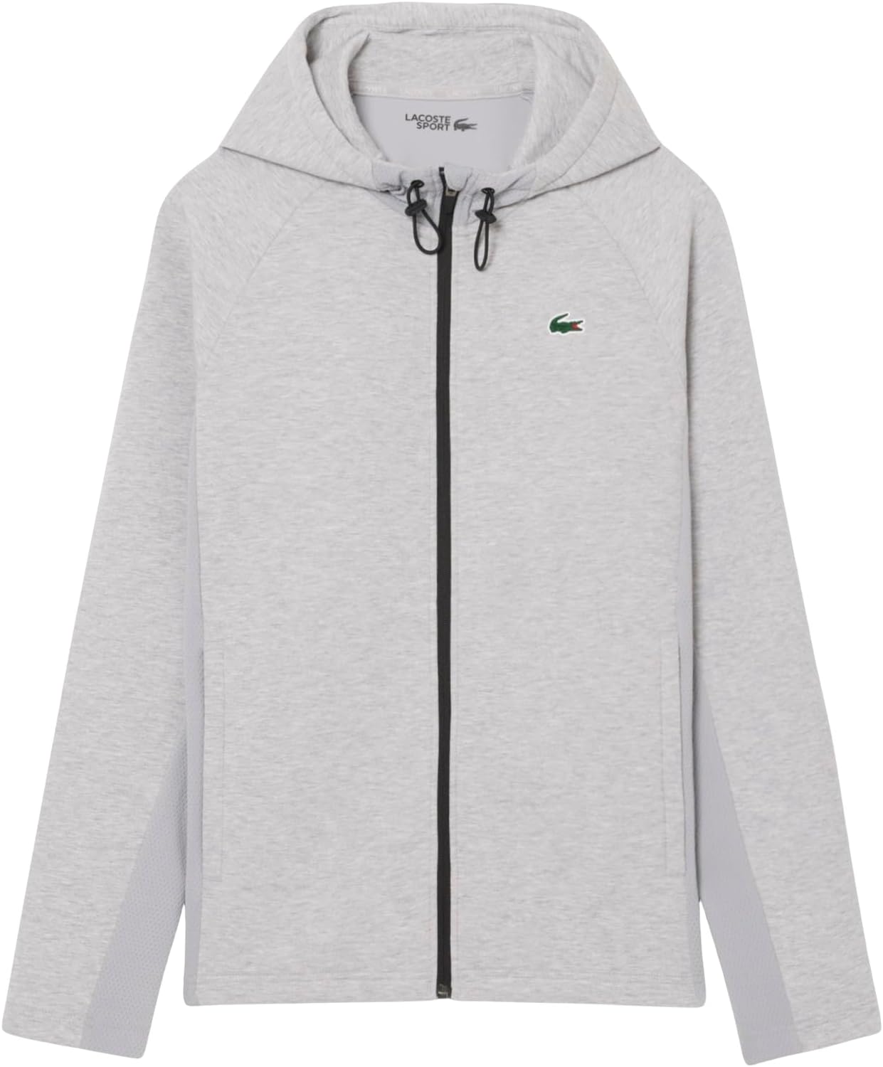 Мужская спортивная куртка Lacoste Sport Breathable Sport Track, Silver Chine/Elephant Grey — фото 4