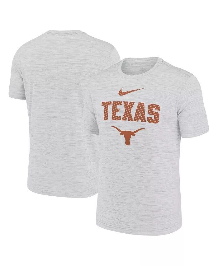 

Мужская белая футболка Texas Longhorns Campus Slant Velocity Performance Nike