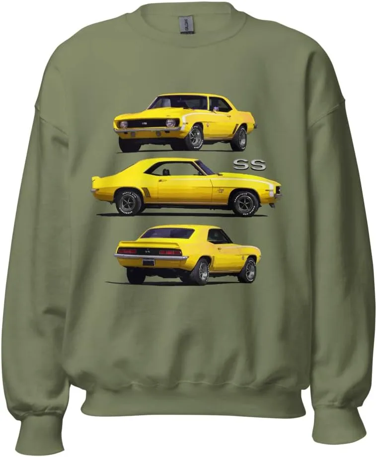 

Толстовка с принтом 1969 Camaro SS Yellow Muscle Car JG Infinite