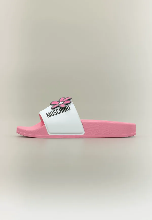 Тапочки Moschino, White/Pink/Black