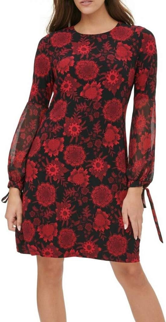 

Женское платье-трапеция с цветочным принтом Tommy Hilfiger, Black Multi