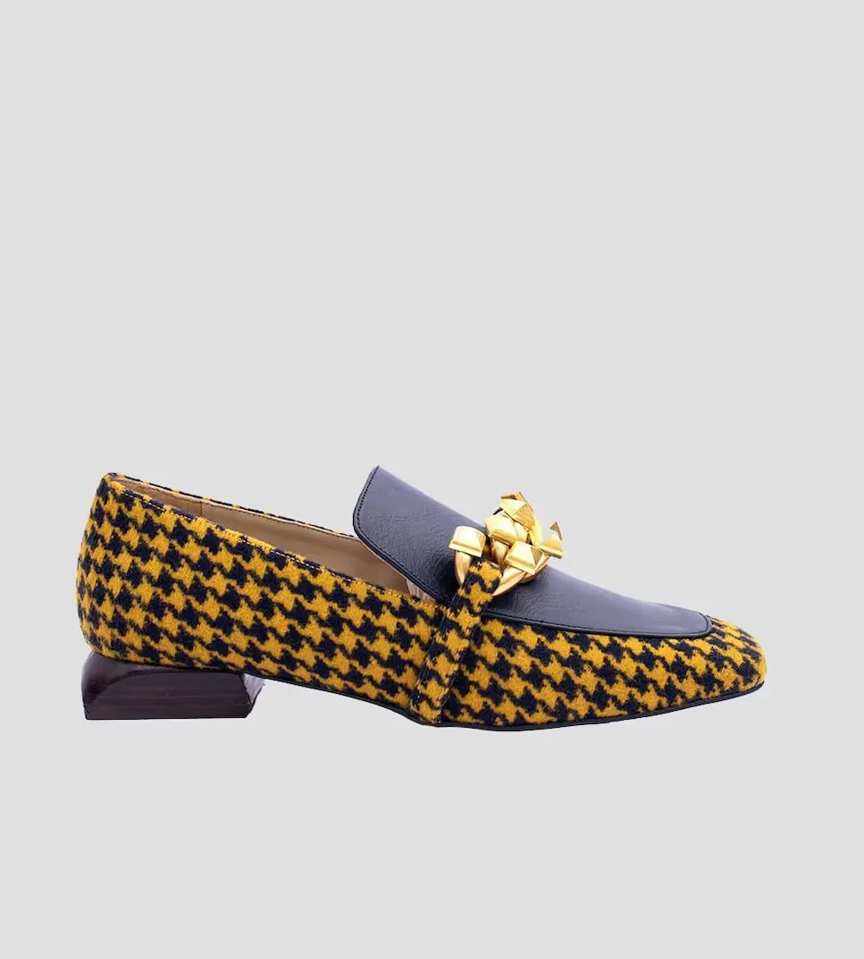

Женские мокасины из синей и желтой кожи Mr. Mac Shoes, желтый
