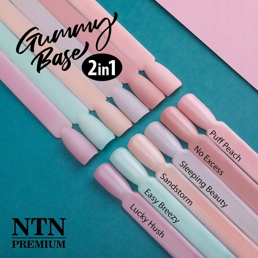 Ntn Premium, каучуковая основа, для, гибридных лаков Gummy Base 2In1 Easy Breezy 5 G № 5 — фото 4