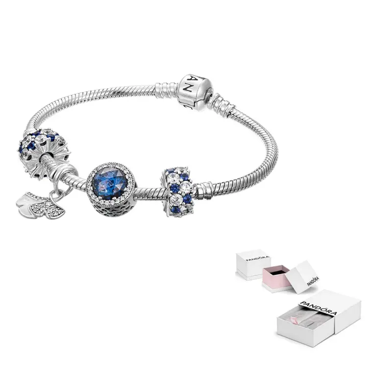 

Pandora Набор браслетов из стерлингового серебра 925 пробы для женщин Silver