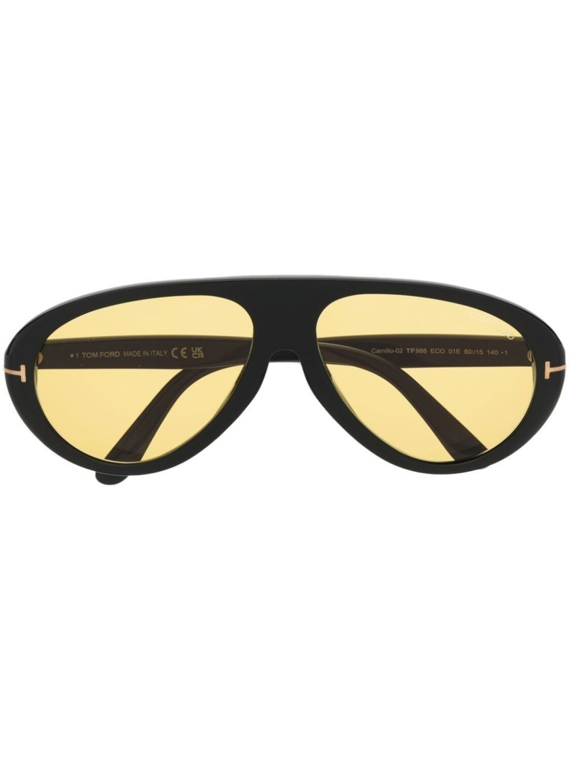 

Солнцезащитные очки-пилоты Camillo-02 TOM FORD Eyewear, черный