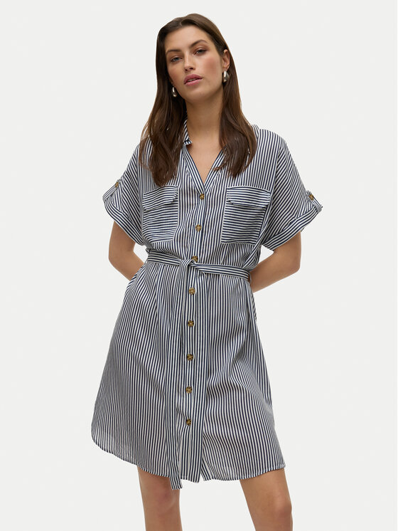 

Платье-Рубашка свободного кроя Bumpy 10325828 Vero Moda, синий