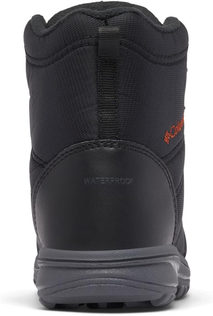 Columbia Kids' Fairbanks Omni-heat зимние ботинки, Black/Warp Red — фото 3