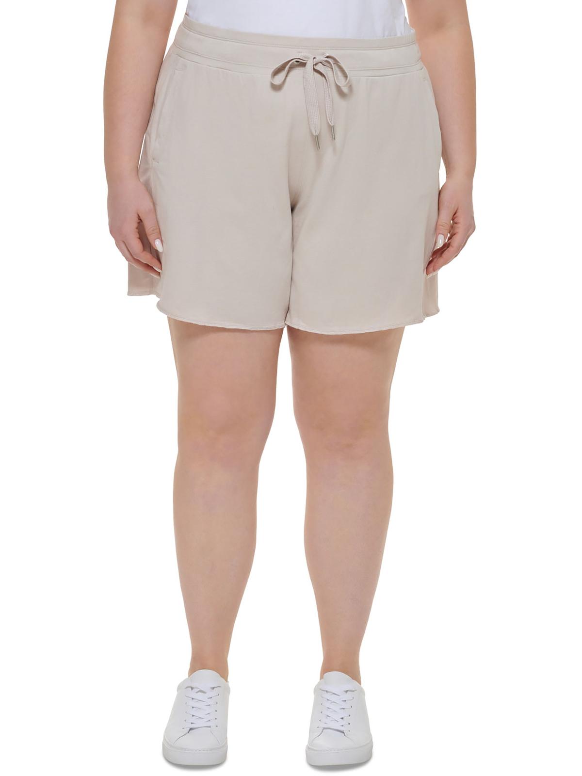 

Плюс женские шорты для фитнеса и спортзала Calvin Klein Performance, цвет nu beige