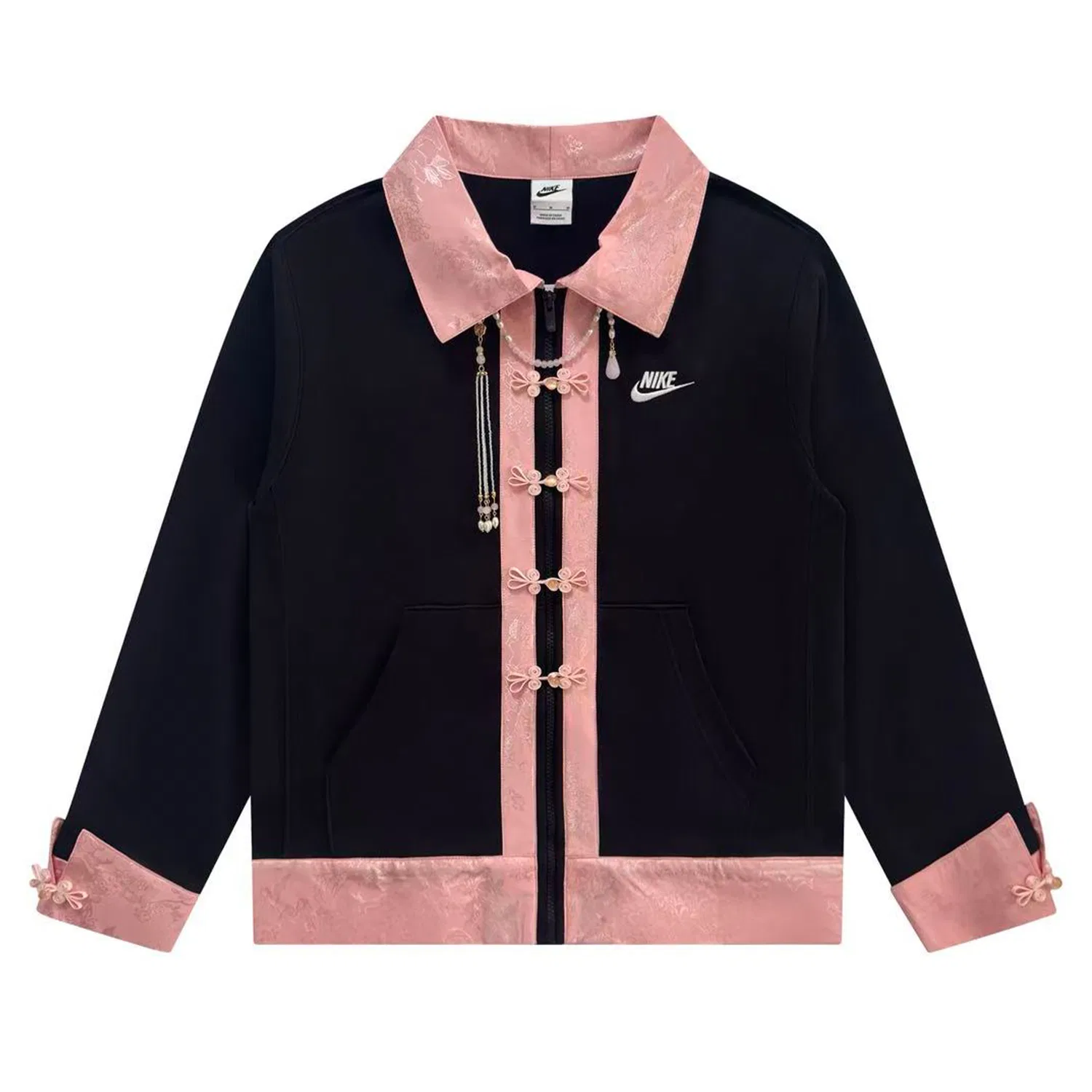 Куртка унисекс Black Pink, лацкан, умеренная Nike