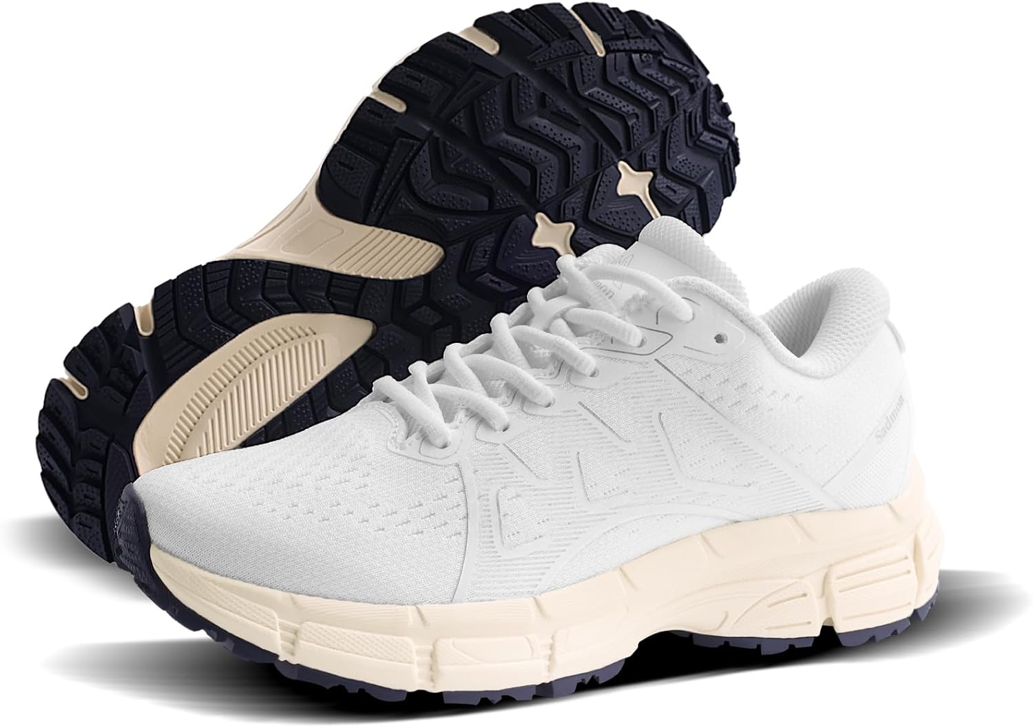 

Мужские модные кроссовки для фитнеса и тенниса, легкие спортивные туфли с противоскользящей подошвой, комфорт для ношения в течение всего дня Sadmon, белый