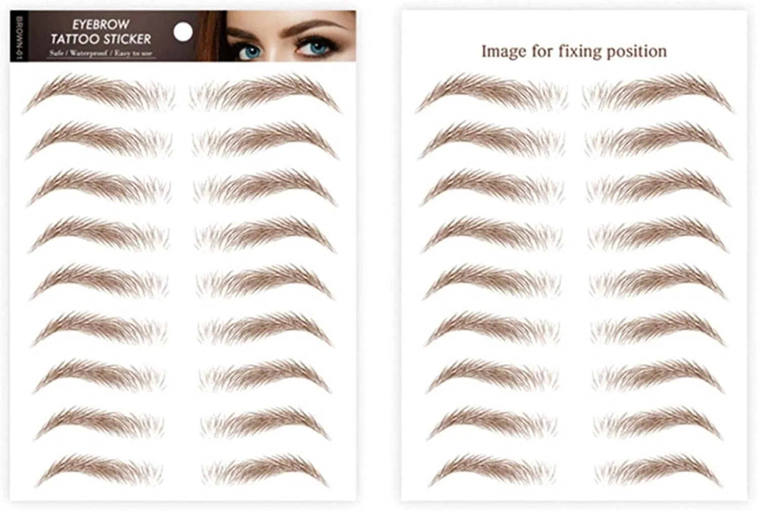 Накладные брови Geente 6D Hair Like Real, водостойкие, 7 дней, 1 шт