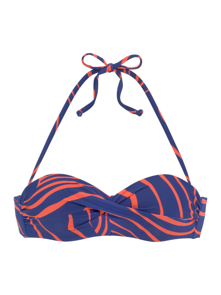 

Buffalo Бикини-топ без косточек, сине-оранжевого цвета