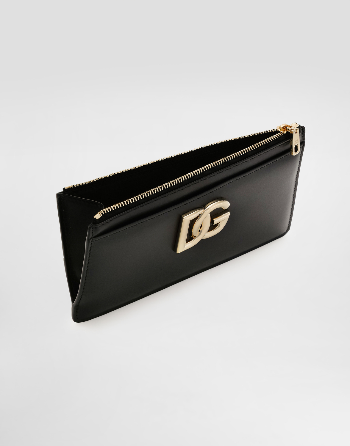 Большой кардхолдер из телячьей кожи с логотипом dg Dolce & Gabbana, черный — фото 4