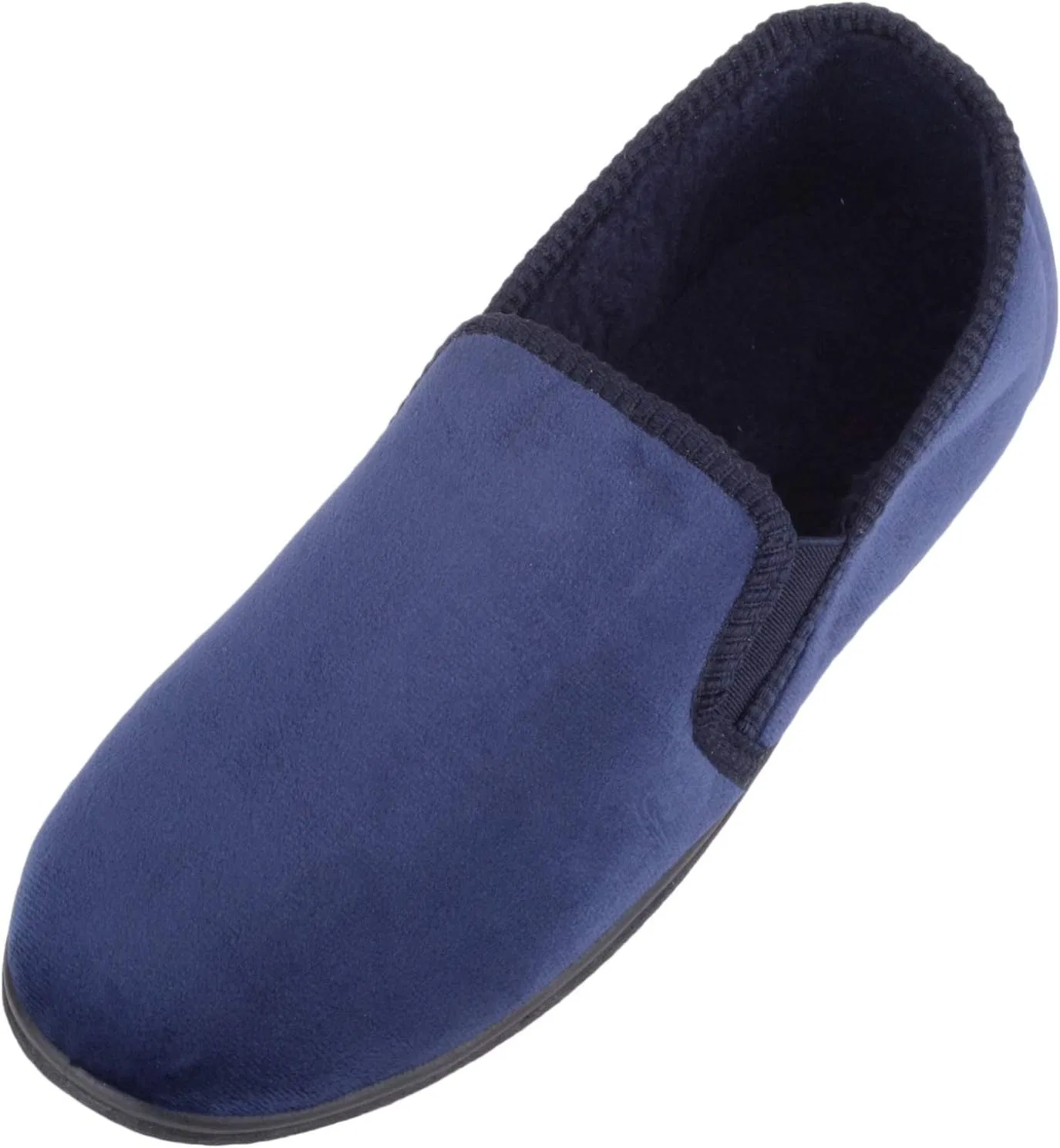 Мужские велюровые тапочки Absolute Footwear с флисовой подкладкой, темно-синий