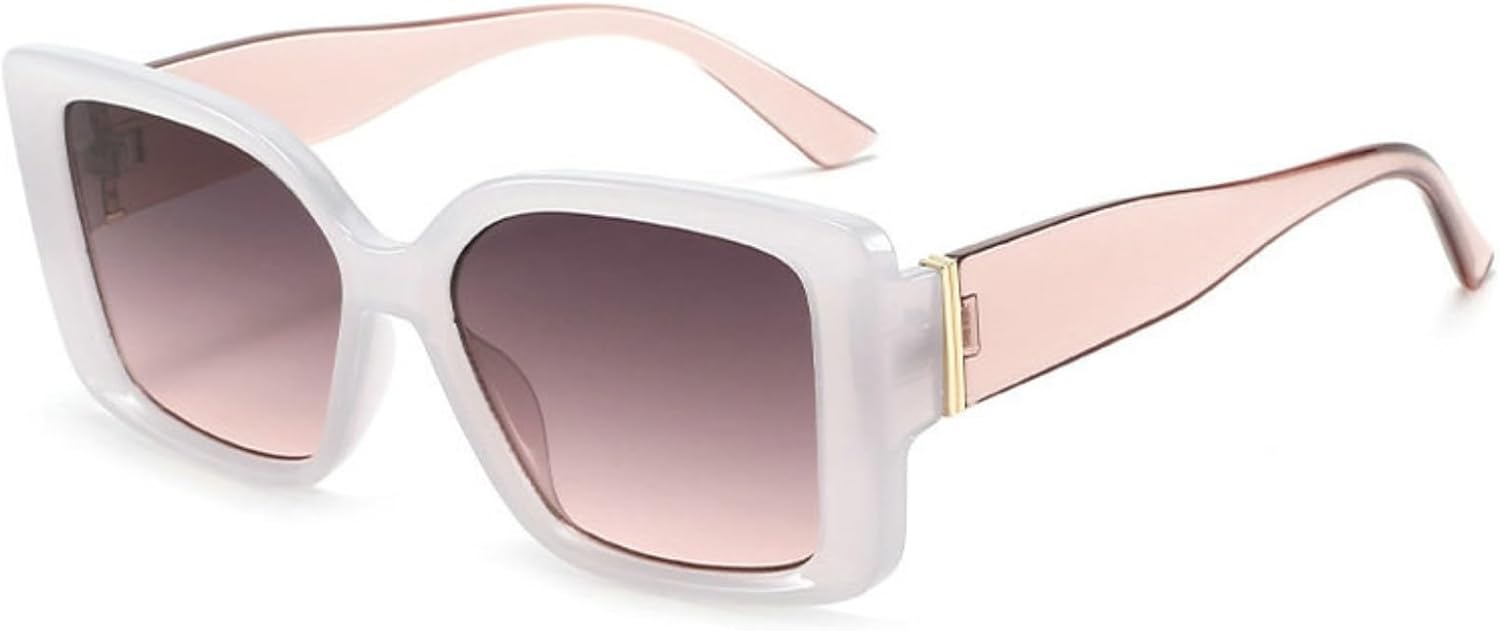 

Willochra Модные большие квадратные женские солнцезащитные очки желейного цвета в стиле ретро с широкими дужками, мужские градиентные очки с защитой от УФ-излучения UV400, C6