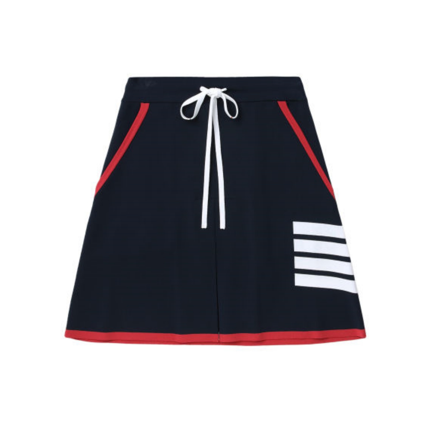 

Мини-юбка с четырьмя складками-коробочками THOM BROWNE, синий