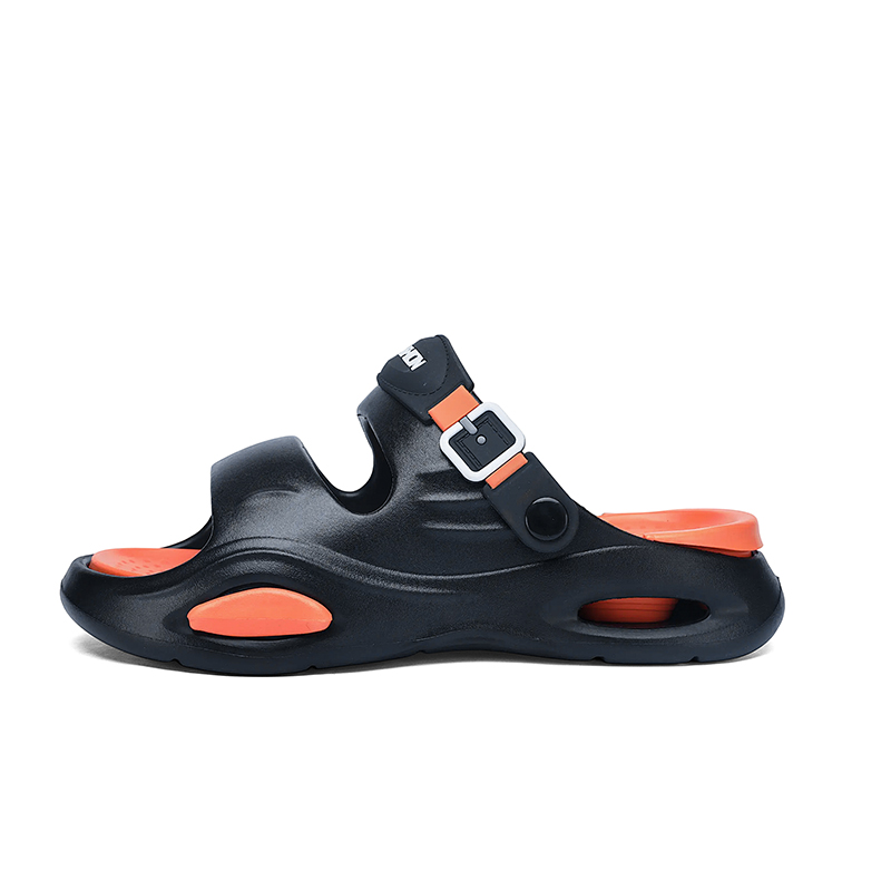 

Jinho Пляжные сандалии мужские черные с оранжевым, синим и зеленым, цвет Black