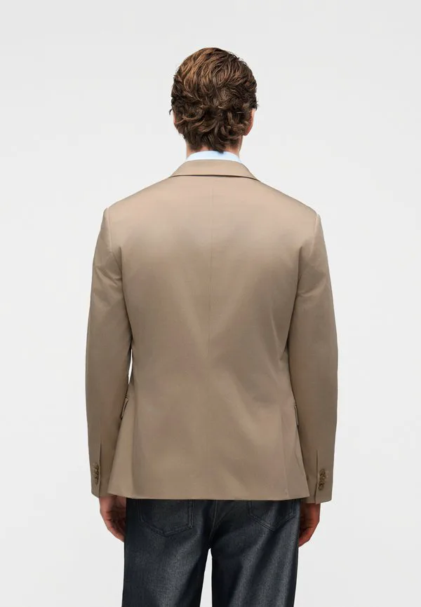 Приталенный сезонный пиджак-блейзер Calvin Klein, Vintage Khaki — фото 3